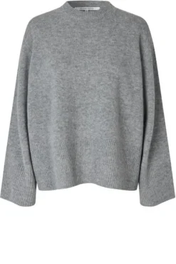 Alpha Knit O-Neck, grey melange Neuleet Ja Neuletakit|Uutuudet