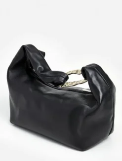 Sale Amanda shoulder bag leather, black Laukut