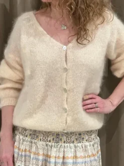 Discount - Cornelia mohairneuletakki, almond Neuleet Ja Neuletakit