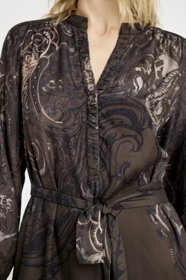 Best Anika midi+ mekko vyöllä, dark coffee Mekot Ja Hameet|Juhlavaatteet