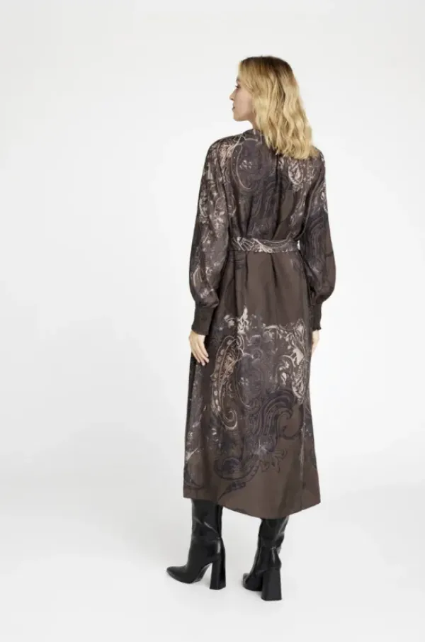 Best Anika midi+ mekko vyöllä, dark coffee Mekot Ja Hameet|Juhlavaatteet