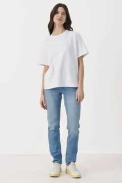 Anne t-paita, bright white Paidat Ja Topit|Uutuudet