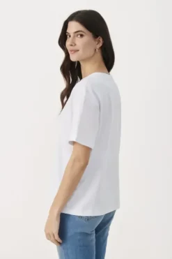 Anne t-paita, bright white Paidat Ja Topit|Uutuudet