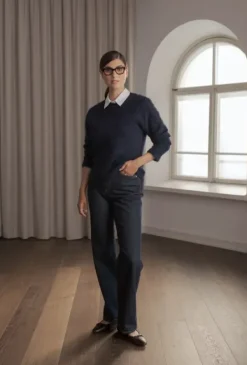 Arielle pitkähihainen neule, dark navy Neuleet Ja Neuletakit|Uutuudet