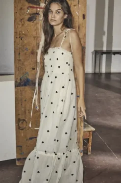 Best - DropCC Tube Strap Dress, Off white Mekot Ja Hameet