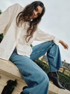 Colette Lyon Jeans, mid blue long Farkut Ja Housut|Uutuudet