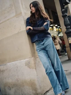 Hot Dara Vint Jeans, mid blue, long Farkut Ja Housut|Uutuudet