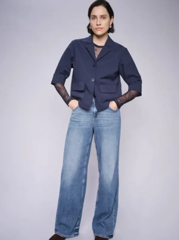 Hot Dara Vint Jeans, mid blue, long Farkut Ja Housut|Uutuudet