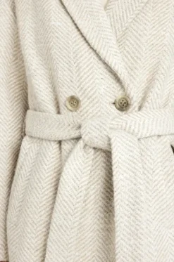 Online Edel villakangastakki, beige-valko Ulkotakit Ja -Liivit