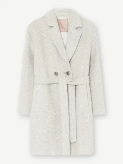 Online Edel villakangastakki, beige-valko Ulkotakit Ja -Liivit