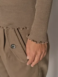 Hot Elaine pitkähihainen t-paita villaa, pine bark Uutuudet|Paidat Ja Topit