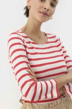 Clearance Emel t-paita, bittersweet and white stripe Paidat Ja Topit|Uutuudet