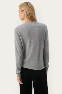 Esmi cashmere neuletakki, grey melange Neuleet Ja Neuletakit|Uutuudet