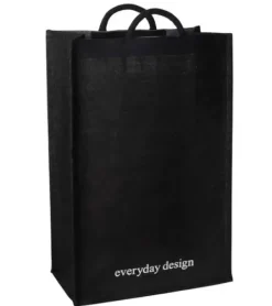 Best - Turku XL juuttikassi, musta Säilytys