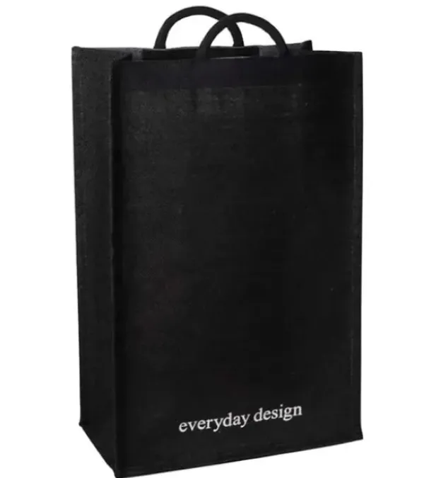 Best - Turku XL juuttikassi, musta Säilytys