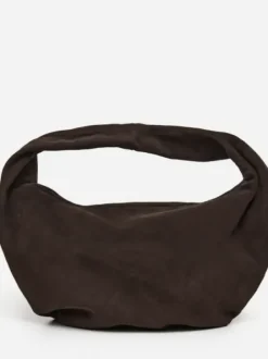 New - Alva shoulder bag, suede chocolade Laukut