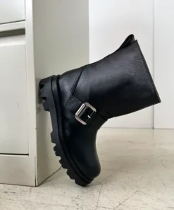 Hot - Anine saappaat nahkaa, musta Saappaat Ja Nilkkurit