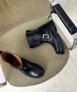 Hot - Anine saappaat nahkaa, musta Saappaat Ja Nilkkurit