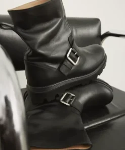 Hot - Anine saappaat nahkaa, musta Saappaat Ja Nilkkurit