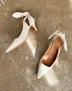 Clearance - Franchesca Bow korkokengät, creme Korkokengät Ja Ballerinat