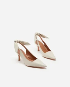 Clearance - Franchesca Bow korkokengät, creme Korkokengät Ja Ballerinat