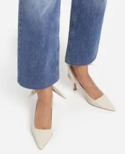 Clearance - Franchesca Bow korkokengät, creme Korkokengät Ja Ballerinat