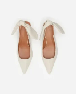 Clearance - Franchesca Bow korkokengät, creme Korkokengät Ja Ballerinat