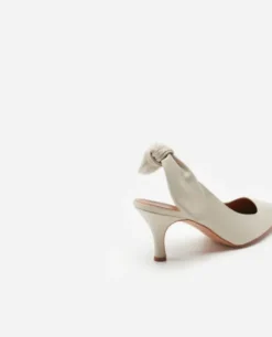 Clearance - Franchesca Bow korkokengät, creme Korkokengät Ja Ballerinat