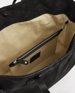 Hot - Lesley tote bag, suede black Laukut