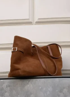 Online - Lesley tote bag, suede bourbon Laukut