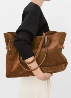 Online - Lesley tote bag, suede bourbon Laukut
