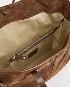 Online - Lesley tote bag, suede bourbon Laukut