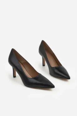 Clearance - Roberta Black Leather korkkarit Korkokengät Ja Ballerinat