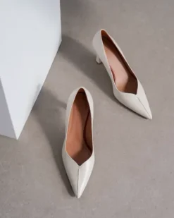 Online - Rose leather korkokengät, creme Korkokengät Ja Ballerinat