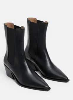 Outlet - Sandra nilkkurit nahkaa, musta Saappaat Ja Nilkkurit