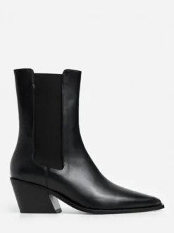 Outlet - Sandra nilkkurit nahkaa, musta Saappaat Ja Nilkkurit