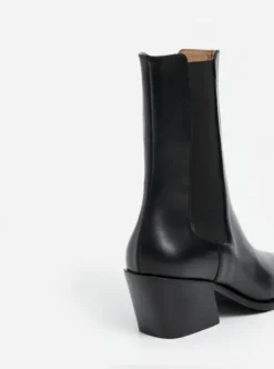 Outlet - Sandra nilkkurit nahkaa, musta Saappaat Ja Nilkkurit