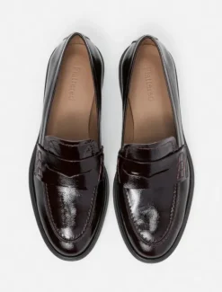 Online - Sara nahkaloaferit, patent burgundi Tennarit Ja Loaferit