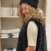 New Gauhar - Faux fur tekoturkishattu, black Hatut, Käsineet Ja Sukat