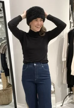 New Gauhar - Faux fur tekoturkishattu, black Hatut, Käsineet Ja Sukat