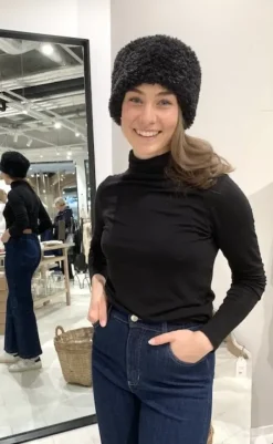 New Gauhar - Faux fur tekoturkishattu, black Hatut, Käsineet Ja Sukat