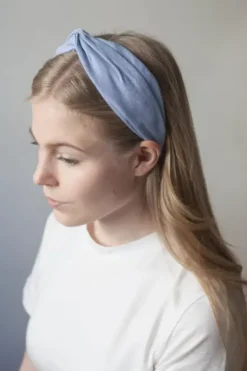 Hot Gauhar - hiuspanta leveä, denim Hiusasusteet