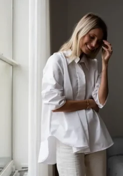 Best Gauhar - klassinen paitapusero, valkoinen Paidat Ja Topit