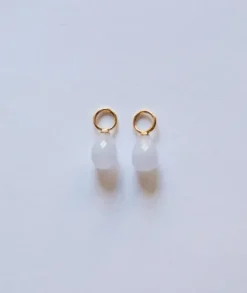 Online Gauhar - Lisäosat Blue Lace Agate Drop, kulta Gauhar Helsinki