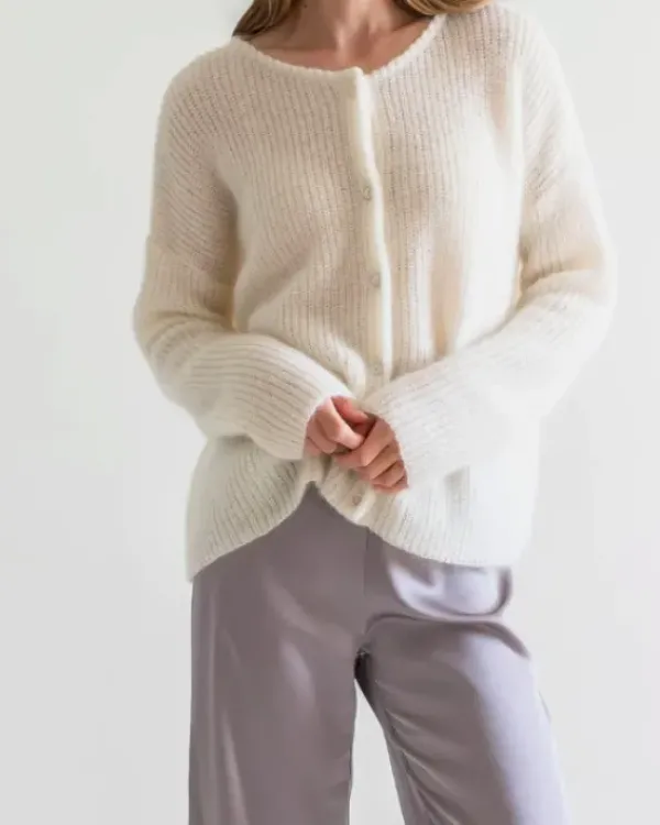 New Gauhar - Mohair neuletakki, white Neuleet Ja Neuletakit