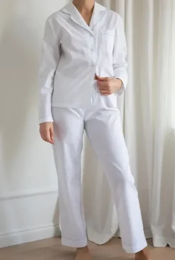 New Gauhar - puuvillainen pyjama, valkoinen Yö-, Alus- Ja Uima-Asut