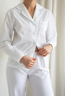 New Gauhar - puuvillainen pyjama, valkoinen Yö-, Alus- Ja Uima-Asut