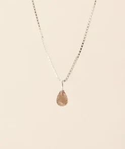 Discount Gauhar - Smoky Quartz Drop riipus, hopea Gauhar Helsinki