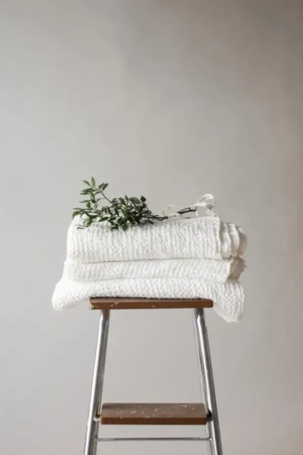 Online Gauhar - vohvelipyyhe, valkoinen Jooga|Kylpyhuonetekstiilit