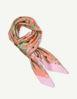 Hot - Allis silkkihuivi, cream print Huivit Ja Kaulurit